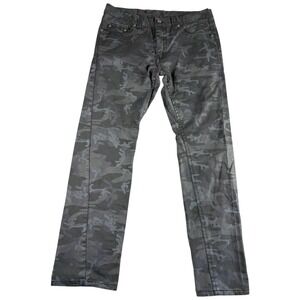 Royal Premium Mens Camo‎ 34x32 Straight Leg Pants Dark Grey Grunge Urban Y2K